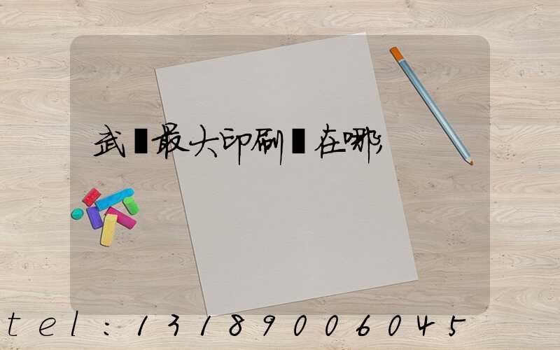 武漢最大印刷廠在哪
