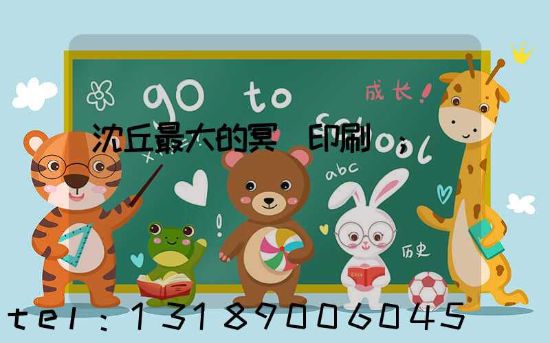 沈丘最大的冥幣印刷廠