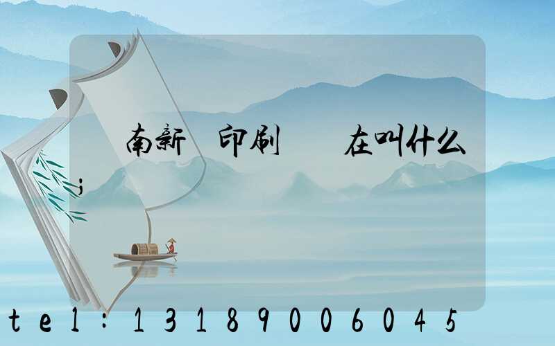 濟南新華印刷廠現在叫什么